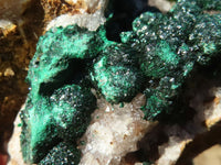 Natural Rare Ball Malachite On Drusy Quartz & Dolomite Matrix  x 1 From Kambove, Congo - Toprock Gemstones and Minerals 