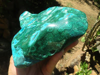 Polished Malacholla (Malachite & Chrysocolla) Free Form  x 1 From Kulukuluku, Congo - TopRock