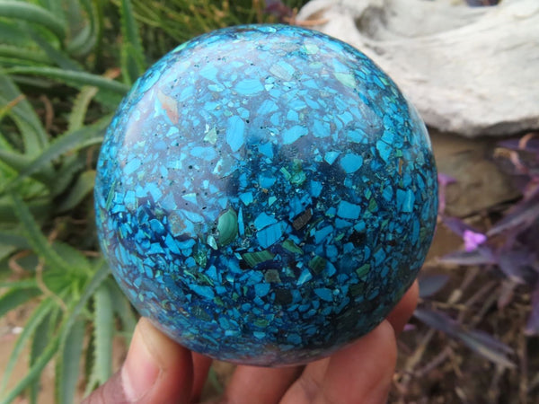 Polished Chrysocolla Conglomerate Sphere x 1 From Congo - TopRock