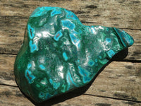 Polished Malacholla (Malachite & Chrysocolla) Free Form  x 1 From Kulukuluku, Congo - TopRock