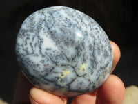 Polished Dendritic Opal Galet / Palm Stone x 12 from Madagascar