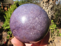 Polished Purple Lepidolite Spheres  x 2 From Zimbabwe