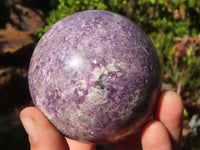 Polished Purple Lepidolite Spheres  x 2 From Zimbabwe