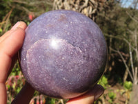 Polished Purple Lepidolite Spheres  x 2 From Zimbabwe