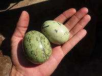 Polished Spotted Leopard Stone Eggs  x 6 From Zimbabwe - Toprock Gemstones and Minerals 