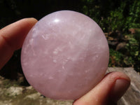 Polished Pink Rose Quartz Palm Stones  x 6 From Madagascar - TopRock