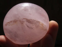 Polished Pink Rose Quartz Palm Stones  x 6 From Madagascar - TopRock