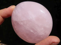 Polished Pink Rose Quartz Palm Stones  x 6 From Madagascar - TopRock