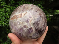 Polished Large Smokey Flower Amethyst Sphere  x 1 From Madagascar - TopRock