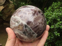 Polished Large Smokey Flower Amethyst Sphere  x 1 From Madagascar - TopRock