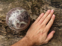 Polished Large Smokey Flower Amethyst Sphere  x 1 From Madagascar - TopRock