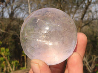 Polished  Clear Quartz Crystal Balls  x 6 From Madagascar