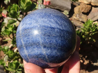 Polished Blue Lazulite Spheres  x 2 From Madagascar - Toprock Gemstones and Minerals 