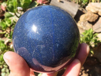 Polished Blue Lazulite Spheres  x 2 From Madagascar - Toprock Gemstones and Minerals 