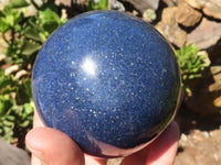 Polished Blue Lazulite Spheres  x 2 From Madagascar - Toprock Gemstones and Minerals 