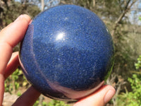 Polished Blue Lazulite Spheres  x 2 From Madagascar - Toprock Gemstones and Minerals 