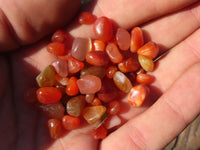 Polished Mini Craft Carnelian Tumble Stones - Sold per 500 g - From Botswana