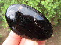 Polished Schorl Black Tourmaline Palm Stones  x 20 From Madagascar - Toprock Gemstones and Minerals 