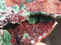 Natural Rare Ball Malachite On Drusy Quartz & Dolomite Specimens x 3 From Kambove, Congo