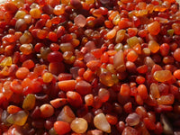 Polished Mini Craft Carnelian Tumble Stones - Sold per 500 g - From Botswana