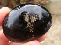 Polished Schorl Black Tourmaline Palm Stones  x 20 From Madagascar - Toprock Gemstones and Minerals 