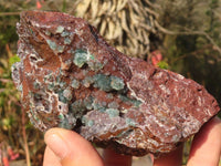 Natural Rare Ball Malachite On Drusy Quartz & Dolomite Specimens x 3 From Kambove, Congo