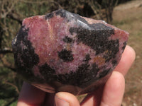 Polished One Sided Rhodonite & Chromite Free Forms  x 5 From Ambindavato, Madagascar - TopRock