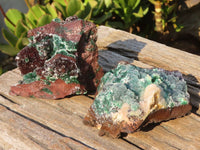 Natural Rare Ball Malachite On Drusy Quartz & Dolomite Specimens x 3 From Kambove, Congo