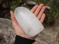 Polished Clear Quartz Standing Free Forms x 4 From Madagascar