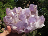 Natural Amethyst Cluster With Calcite Crystals  x 1 From Mumbwa, Zambia - TopRock