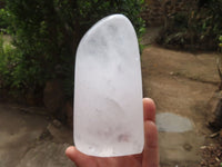 Polished Clear Quartz Standing Free Forms x 4 From Madagascar