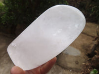 Polished Clear Quartz Standing Free Forms x 4 From Madagascar