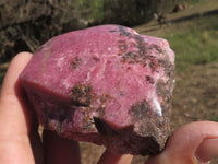 Polished One Sided Rhodonite & Chromite Free Forms  x 5 From Ambindavato, Madagascar - TopRock