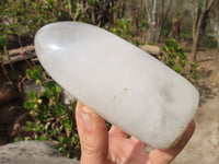 Polished Clear Quartz Standing Free Forms x 4 From Madagascar