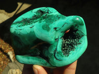 Polished Malachite Free Forms x 3 From Kolwezi, Congo