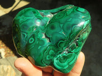 Polished Malachite Free Forms x 3 From Kolwezi, Congo