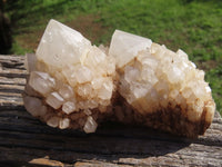 Natural Quartz Clusters With White Phantoms  x 3 From Madagascar - TopRock