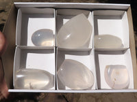 Polished Girasol Pearl Quartz Standing Free Forms  x 6 From Madagascar - TopRock