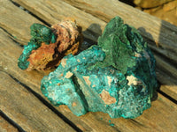 Natural Classic Emerald Dioptase Crystal Specimens  x 2 From Likasi, Congo