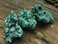 Natural Chatoyant Silky Malachite Specimens  x 6 From Kasompe, Congo - TopRock