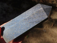 Polished Blue Lazulite Points  x 3 From Madagascar