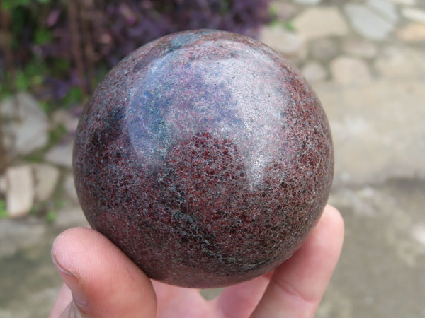 Polished Red Garnet Spheres x 2 From Madagascar - TopRock