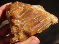 Natural Honey Aragonite Etched & Cobbed Pieces  x 3 From Namibia