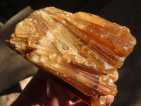 Natural Honey Aragonite Etched & Cobbed Pieces  x 3 From Namibia