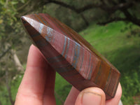 Polished Banded Iron / Muggle Stone Points / Prisms x 4 From Southern Africa - TopRock