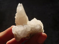 Natural Fluorescent Drusy Quartz Coated Spearhead Calcite Crystals x 12 From Alberts Mountain, Lesotho