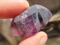 Natural Window Amethyst Crystals  x 12 From Chiredzi, Zimbabwe