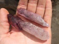 Natural Window Amethyst Crystals  x 12 From Chiredzi, Zimbabwe