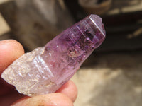 Natural Window Amethyst Crystals  x 12 From Chiredzi, Zimbabwe