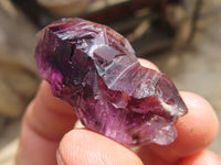 Natural Window Amethyst Crystals  x 12 From Chiredzi, Zimbabwe